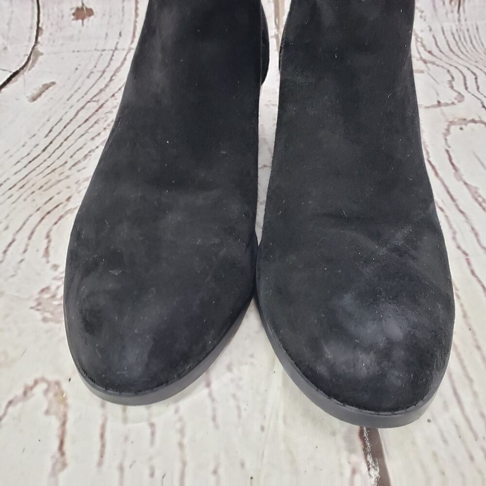 Tommy Hilfiger Women's Black Faux Suede Leather Ankle Boots Size 8.5M - Picture 8 of 12